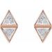 Two-Stone Bezel-Set Earrings