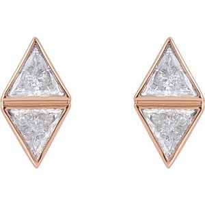 Two-Stone Bezel-Set Earrings