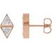 Two-Stone Bezel-Set Earrings