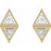 Two-Stone Bezel-Set Earrings