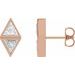 Two-Stone Bezel-Set Earrings