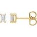Straight Baguette 4-Prong Stud Earrings