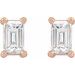 Straight Baguette 4-Prong Stud Earrings