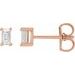 Straight Baguette 4-Prong Stud Earrings