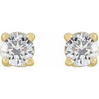 Round 4-Prong Stud Earrings