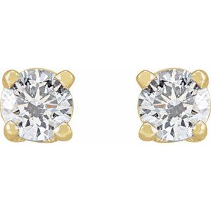 Round 4-Prong Stud Earrings