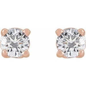 Round 4-Prong Stud Earrings