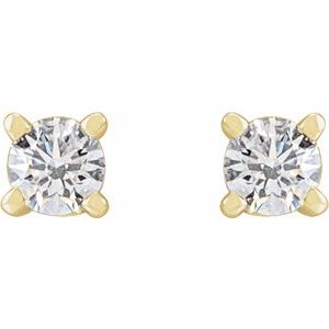 Round 4-Prong Stud Earrings