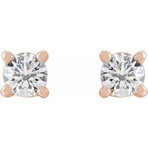 Round 4-Prong Stud Earrings