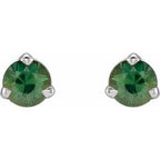 Round 3-Prong Claw Cocktail-Style Stud Earrings