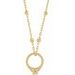 Tiny Solitaire Ring Necklace