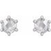 Round 6-Prong Rose-Cut Stud Earrings