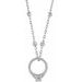 Tiny Solitaire Ring Necklace