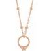 Tiny Solitaire Ring Necklace