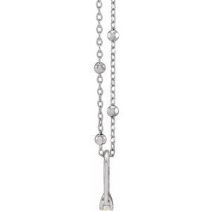 Tiny Solitaire Ring Necklace