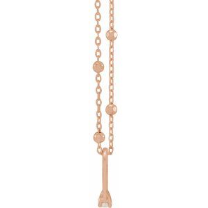 Tiny Solitaire Ring Necklace