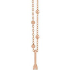 Tiny Solitaire Ring Necklace