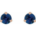 Round 3-Prong Claw Cocktail-Style Stud Earrings