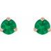 Round 3-Prong Claw Cocktail-Style Stud Earrings