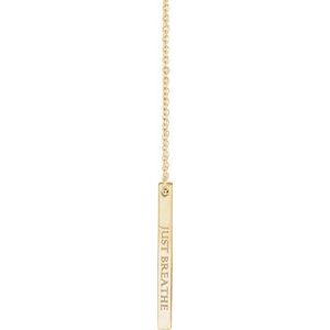 Engravable Bar Necklace or Pendant
