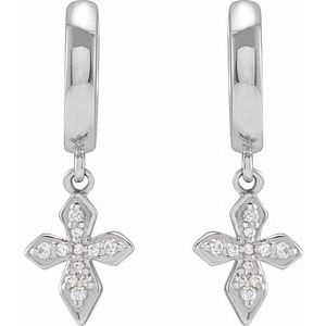 Cross Hoop Earrings