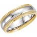 Milgrain Stepped-Edge Comfort-Fit Half Round Band
