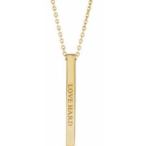 Engravable Bar Necklace or Pendant
