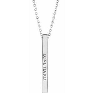 Engravable Bar Necklace or Pendant