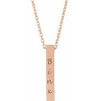 Engravable Bar Necklace or Pendant