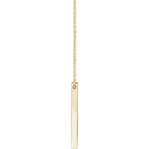 Engravable Bar Necklace or Pendant