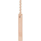 Engravable Bar Necklace or Pendant