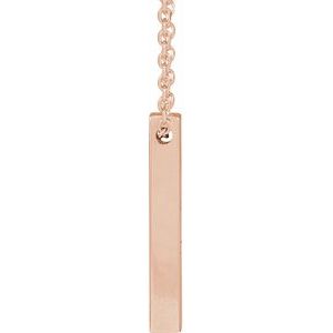 Engravable Bar Necklace or Pendant