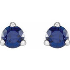 Round 3-Prong Claw Cocktail-Style Stud Earrings
