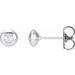 Round Bezel-Set Stud Earrings