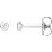 Round Bezel-Set Stud Earrings