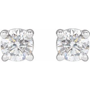 Round 4-Prong Stud Earrings
