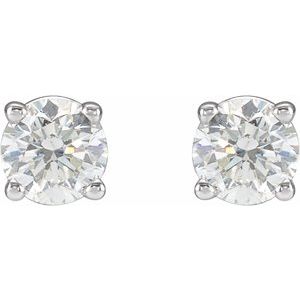 Round 4-Prong Stud Earrings