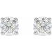 Round 4-Prong Stud Earrings