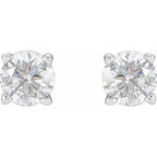 Round 4-Prong Stud Earrings