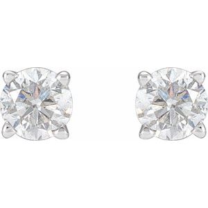 Round 4-Prong Stud Earrings