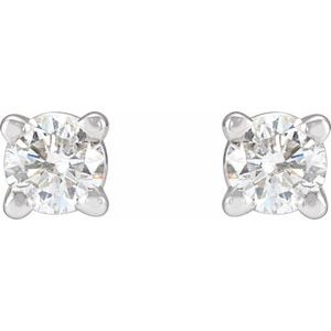 Round 4-Prong Stud Earrings