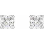 Round 4-Prong Stud Earrings