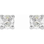 Round 4-Prong Stud Earrings