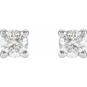 Round 4-Prong Stud Earrings