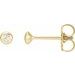 Round Bezel-Set Stud Earrings