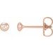 Round Bezel-Set Stud Earrings