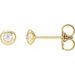 Round Bezel-Set Stud Earrings