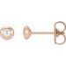 Round Bezel-Set Stud Earrings