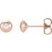 Round Bezel-Set Stud Earrings