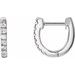 Accented U-Hoop Earrings